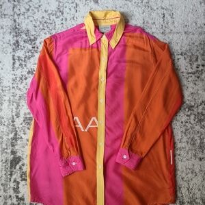 Isaac Mizrahi Vibrant Pink and Orange Plaid Skirt